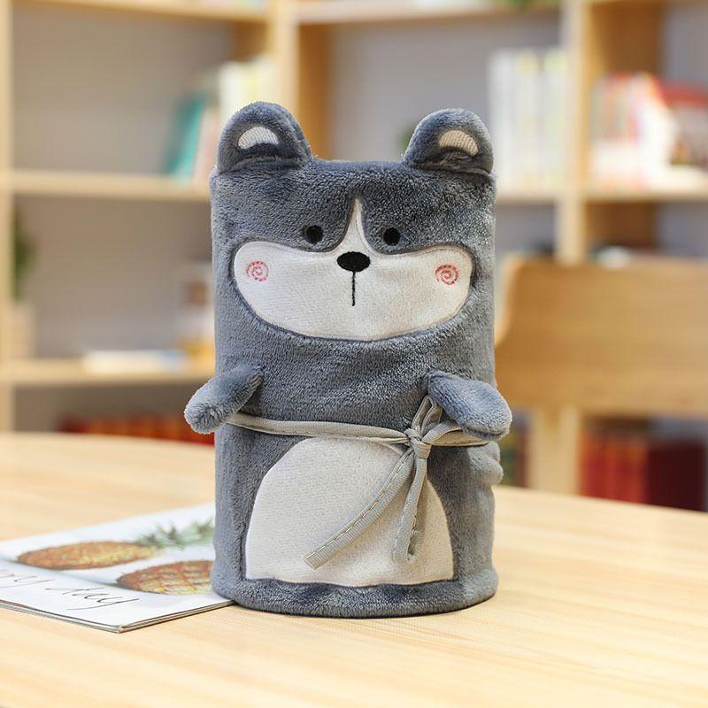 

Мультяшный Воздушный Животный Кондиционер Одеяло Динозавр Ролл Фланель Детский Ковер Нап Husky ,80x100cm/31.5x39.4in