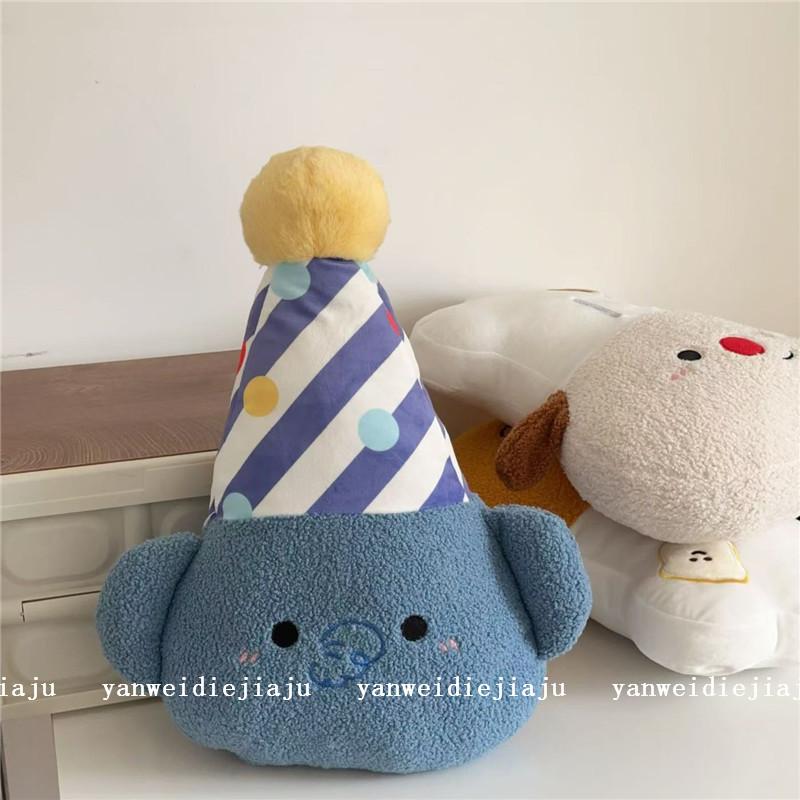 Cartoon Dog Chef Plush Sofa Pillow With Embroidery For Gift For Girls
