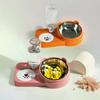 Pet Water & Food Bowl Set - Double Bowl Dog/Cat Feeder, Anti-Spill Pet Dish, Essential Pet Supplies Pet Feeder