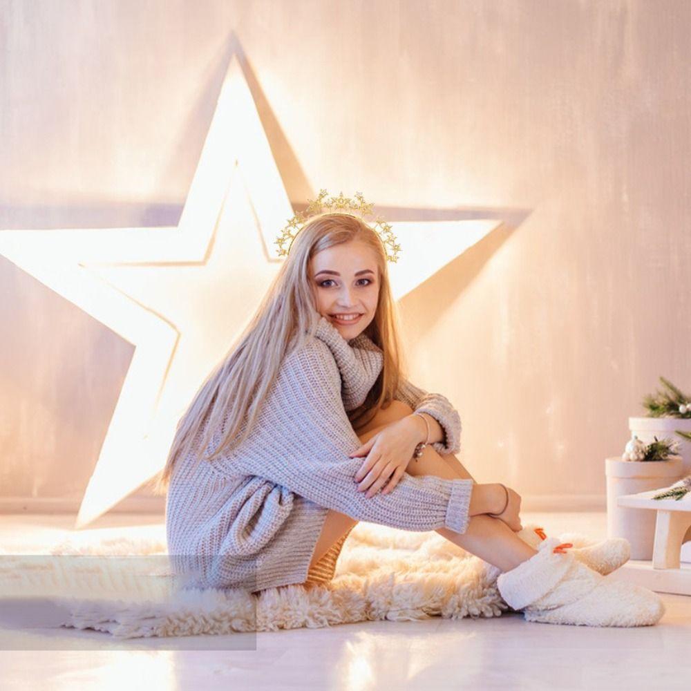 Fashion Star Halo Headband Alloy Bride Headpiece New Rhinestone Star Headband