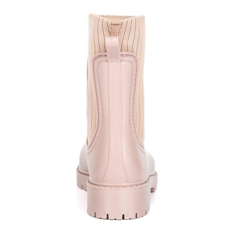 Rain Shoes Women's Pink Fashion Rain Shoes Boots Adult Water Boots Medium Tube Water Shoes Waterproof, Non-slip and Rain Boots Adult