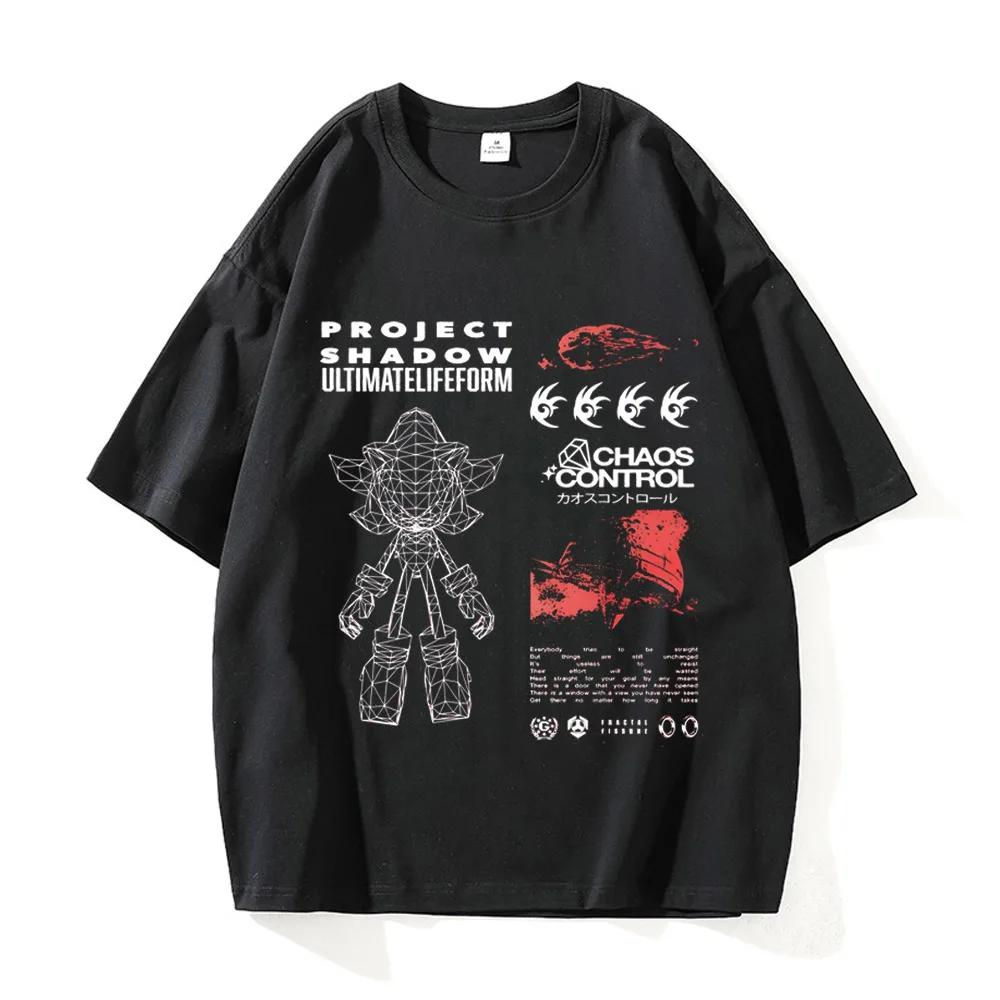 

Men s T Shirt Vintage 90s Shadows Hedgehogs T-Shirts Fashion Summer Tees Y2K Basic Printed Tops Birthday Gift M