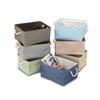 Stylish Linen Storage Basket Desktop Organizer for Home Office Organization