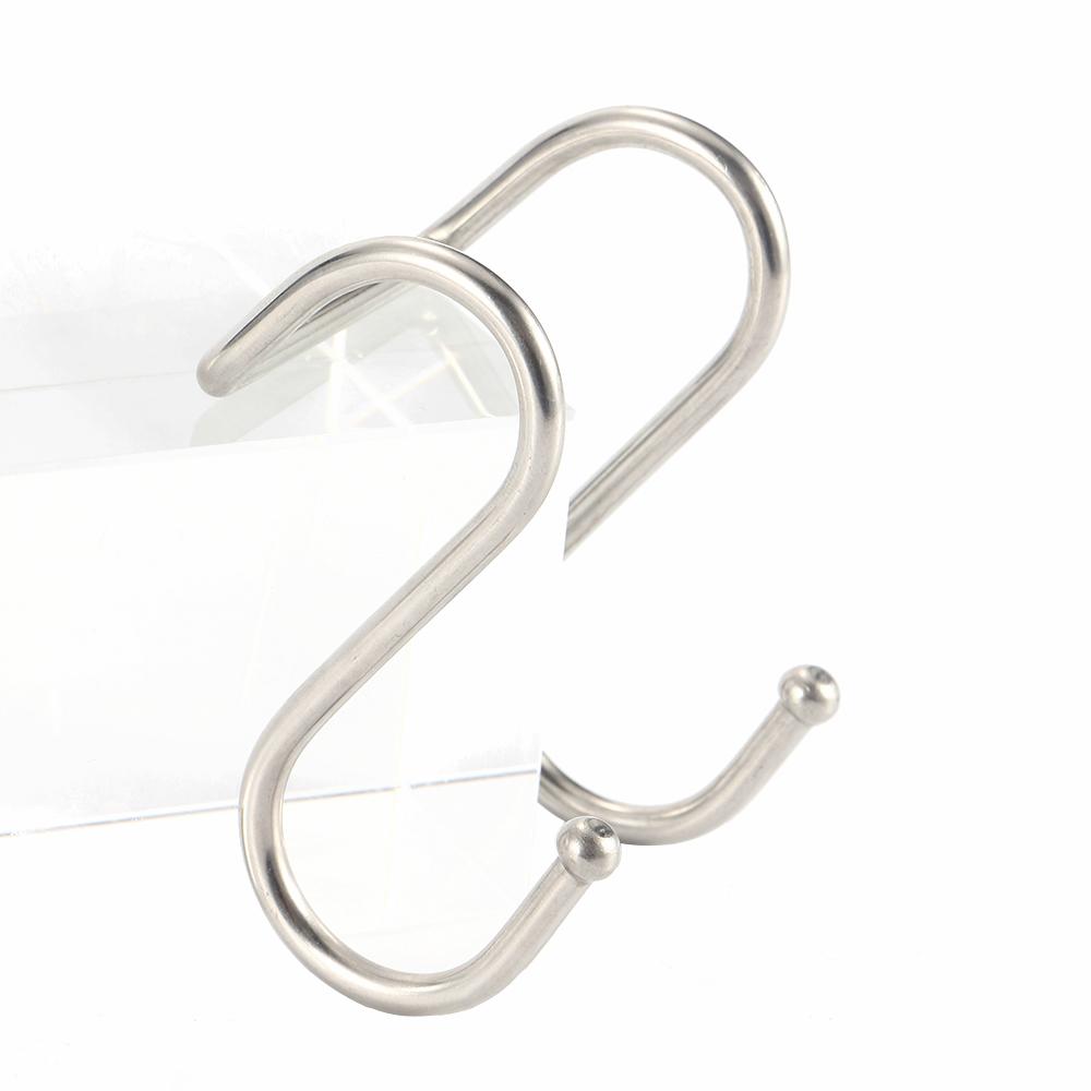 Home Cabinet Kitchen Double S Shape Bathroom Stainless Steel Rack Storage Hook Hanger Organizer