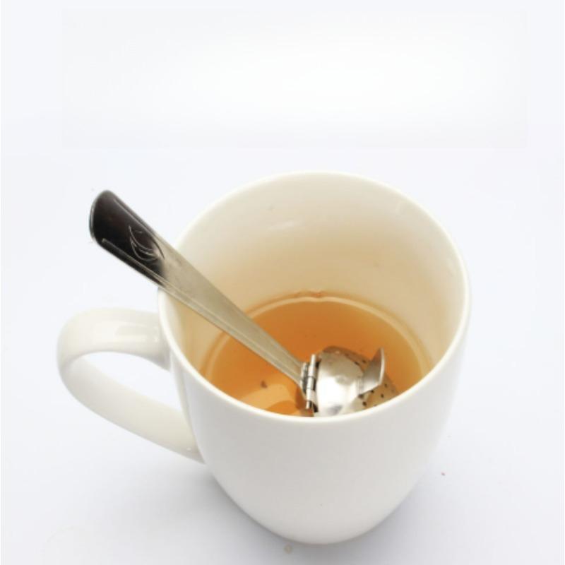 Silver Stainless Steel Tea Filter Spoon Pine Leaf Filter Herbal Spice Convenient and Practical Household Portable Product