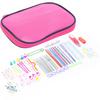 100 Pcs Crochet Hooks Set DIY 22 Crochet Set with Small Accessories for Knitting Enthusiasts BeginnersPink