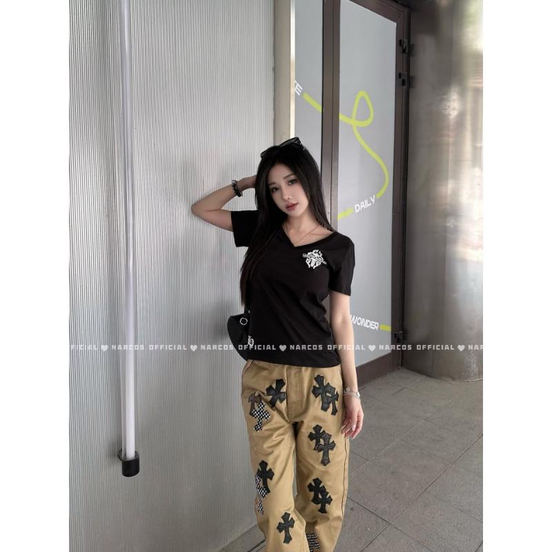 

Summer leather washed white jeans men s and women s loose and versatile casual trousers 3XL коричневый