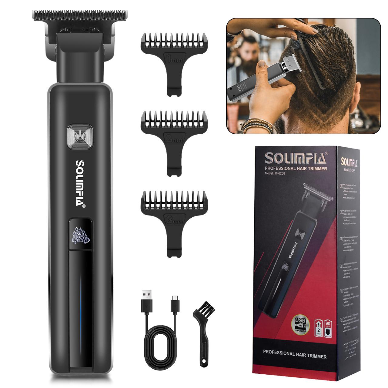 

Триммер SOLIMPIA T, триммер для волос с проводом для мужчин, аккумуляторный триммер для бороды, беспроводные машинки для стрижки волос для домашнего использования
