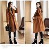 Korean Fashion Temperament Wool Coat Women Long Sleeve Autumn Winter Women's Slim Fit Wool Coat