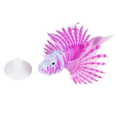 Aquarium Fake Fish Tank Landscape Decoration Glow Simulation Animal Ornaments Purple
