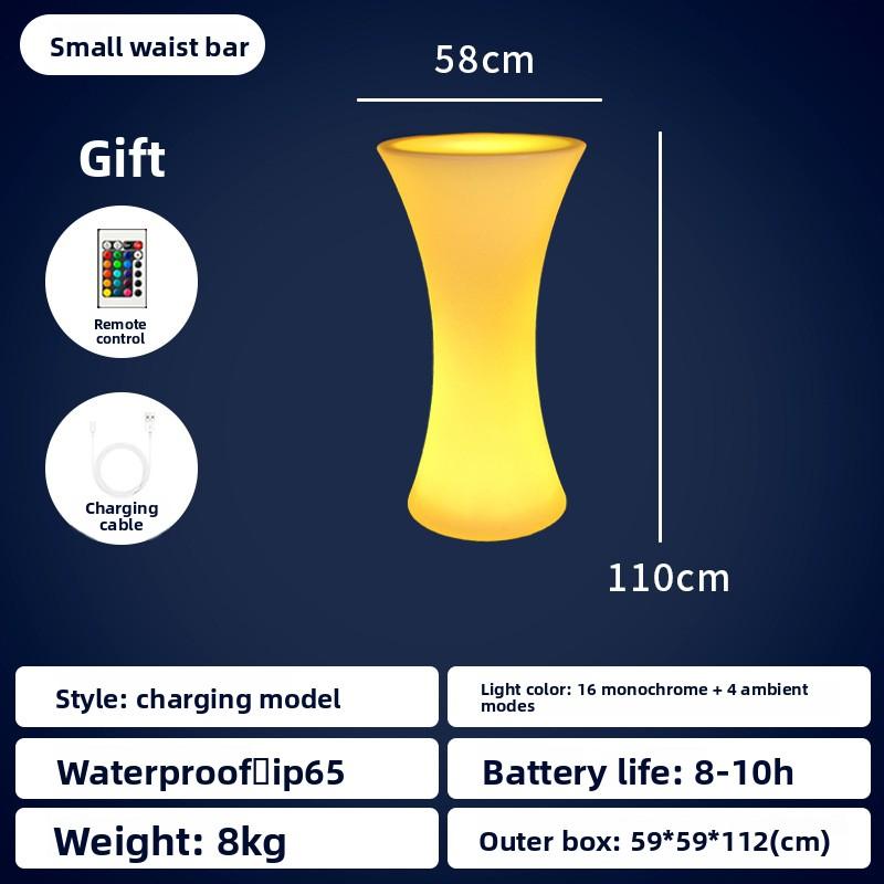 LED luminous bar tables and chairs, high table creative cocktail bar outdoor party