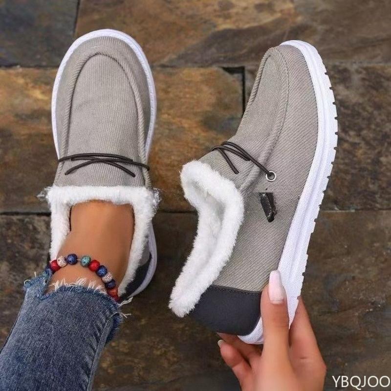 2025 Large Size Winter Fashionable Cotton Padded Thick Short Women's Boots for Outdoor Warmth and Versatile Women's Cotton Boots