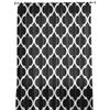 Cortinas Visillos Geométricas Marruecos Negras para Ventana Cortinas de Tul para Sala de Estar Dormitorio para Cocina Cortinas Veladas Decoración