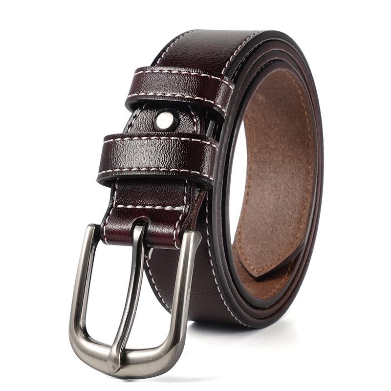 Leather Women'S Belt American Retro Fashion Jeans I Belt High Quality Corns Pin Buckle Belt Women