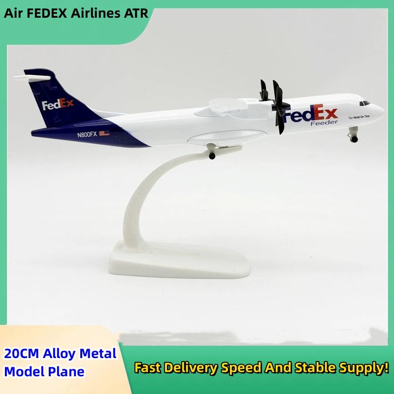 Airplane Models 1/400 Scale 20cm Air FEDEX Airways ATR Model Planes Diecast Metal Toys Aviation W Wheels Landing Gears