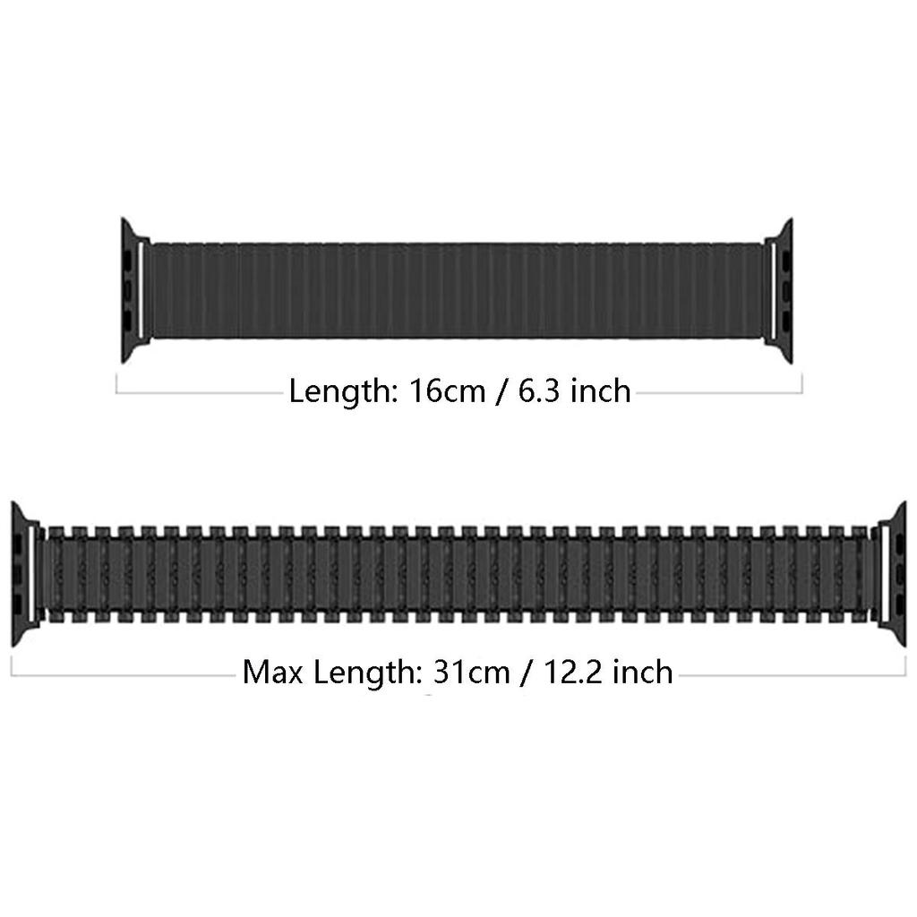 Elastisk klokkerem for Iwatch 38mm 40mm 41mm 44mm 42mm 45mm 49mm rustfritt stålbånd for Apple Watch Series 8 7 6 5 4 3 2 1 Se Expansion Luxury