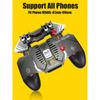 AK77 Pubg Mobile Game Controller 6 Fingers with Fan Pubg Trigger Gamepad Joystick for Android Ios Game Pad Movil with Battery