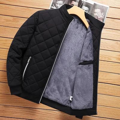 2023 Slim Fit Παλτό Φθινοπωρινό χειμερινό Bomber Ανδρικό μπουφάν με διαμάντι με φλις επένδυση Casual μπουφάν Ανδρικά ρούχα μόδας