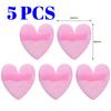 60pcs Soft Heart-Shaped Sponge Dry Powder Puff Double-sided Crystal Velvet Blush Loose Powder Cosmetic Puff Setting Makeup Tools