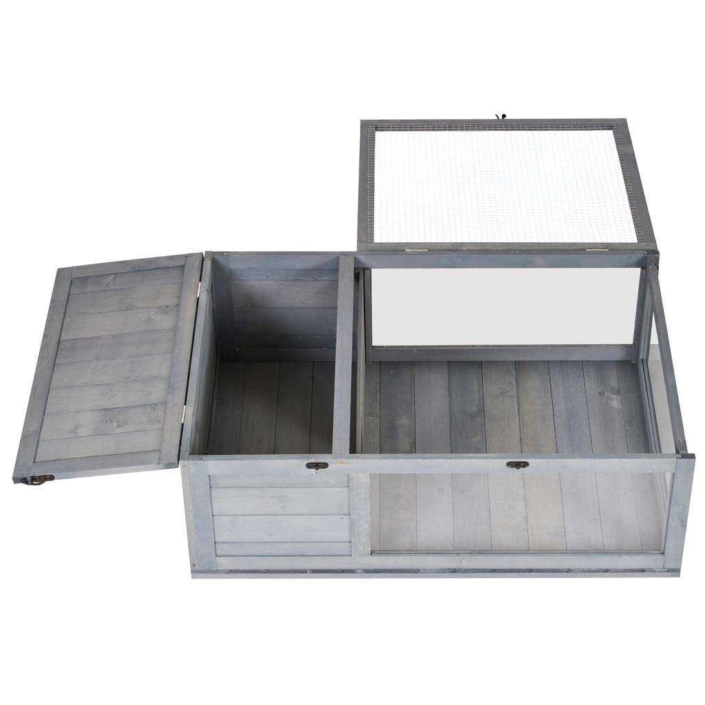 Tortoise House, Small Reptile Wooden House, with Mesh Roofs, Side Panels, for Turtles, Lizards, Geckos and Snakes