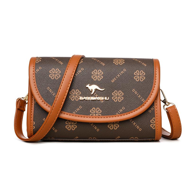 Premium bag women's spring and summer new trendy retro printed letter versatile messenger small square bag