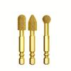 1Pcs Polish The Drill Bit Iron Stainless Steel Ceramic Tile Fits Drill Diamond Grinding Head Tile Rotary File Polishing Head