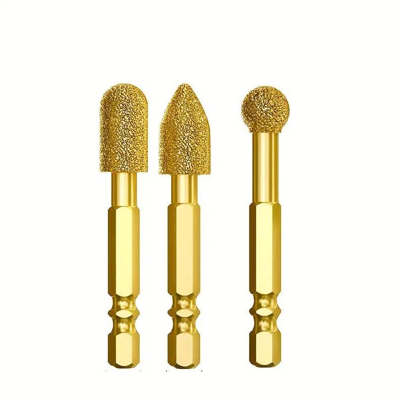 1Pcs Polish The Drill Bit Iron Stainless Steel Ceramic Tile Fits Drill Diamond Grinding Head Tile Rotary File Polishing Head