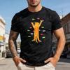 Cat Pattern Cotton Short Sleeve Top Men TShirt Summer Cat Lover Unisex Tees Streetwear Gift Idea Daily Wear Clothing