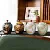 Vintage Tea Jar Ceramic Food Storage Container Durable Coffee Canisters  Kitchen Canisters