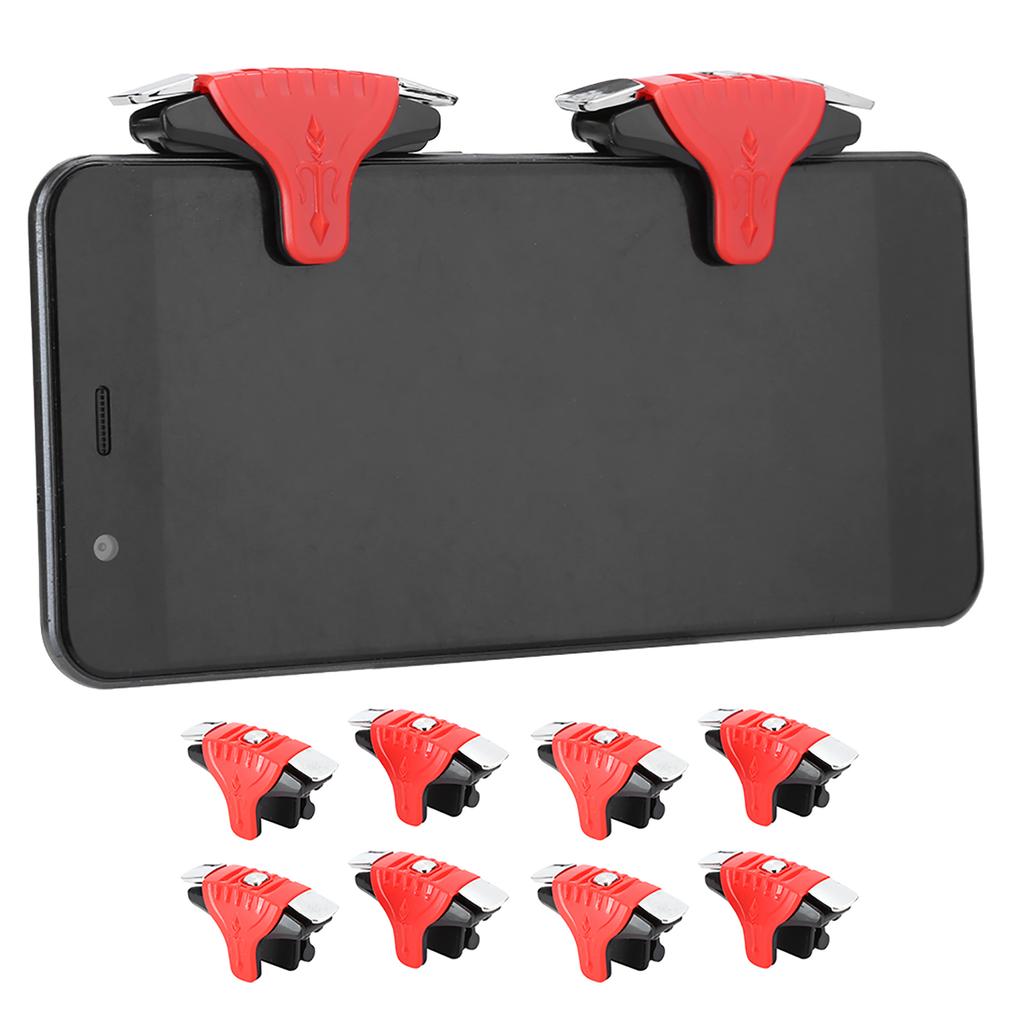 8 Pcs F1 Metal Games Buttons Mobile Shooting Trigger Controller Gamepad for PUBGRed