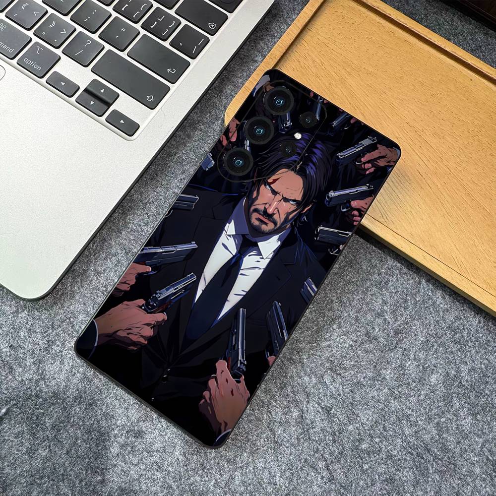 

1pc Classic J-john Movie W-wick Phone Case For Samsung S 24 Fe 25 Ultra Plus 20 Lite 21 30 22 23 24 22 Ultra 5G Fundas Samsung S21
