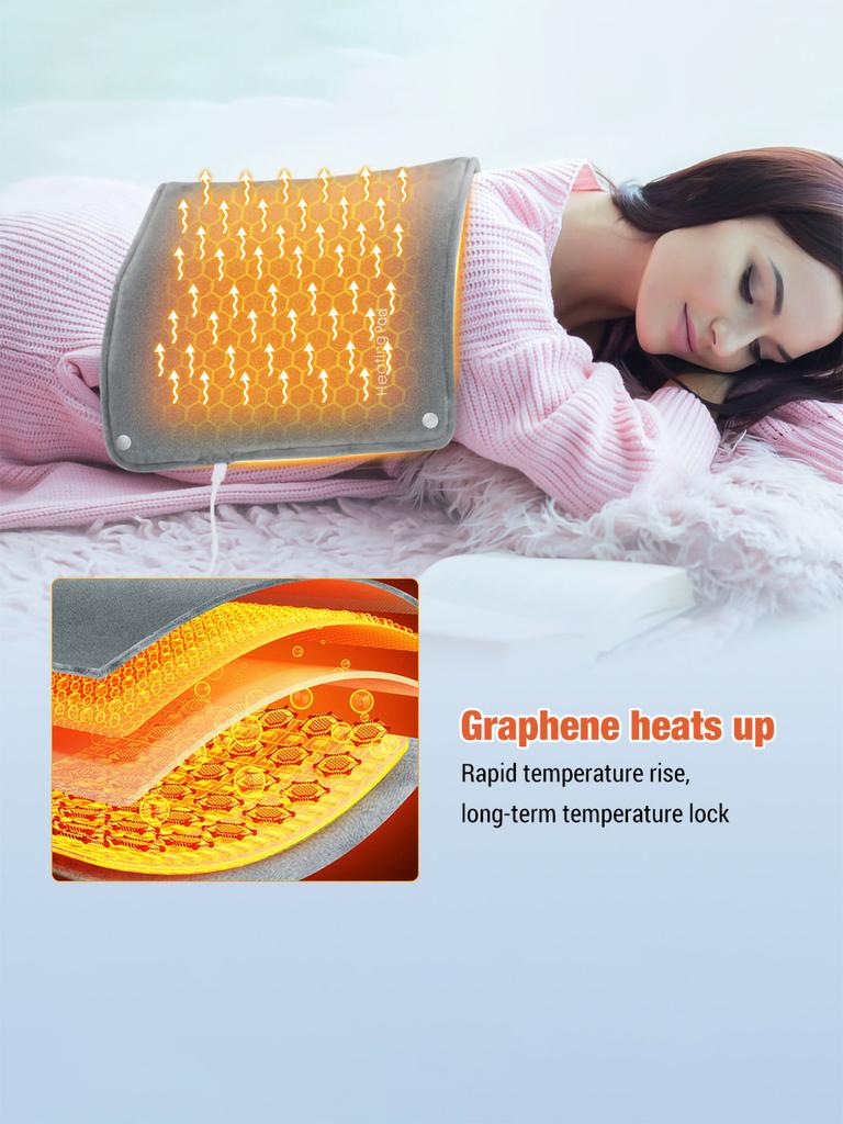 USB 5V Electric Heating Pad for Cramps & Back Pain Relief,Heat Pad with 59 INCH Cable,Mini Heated Blanket