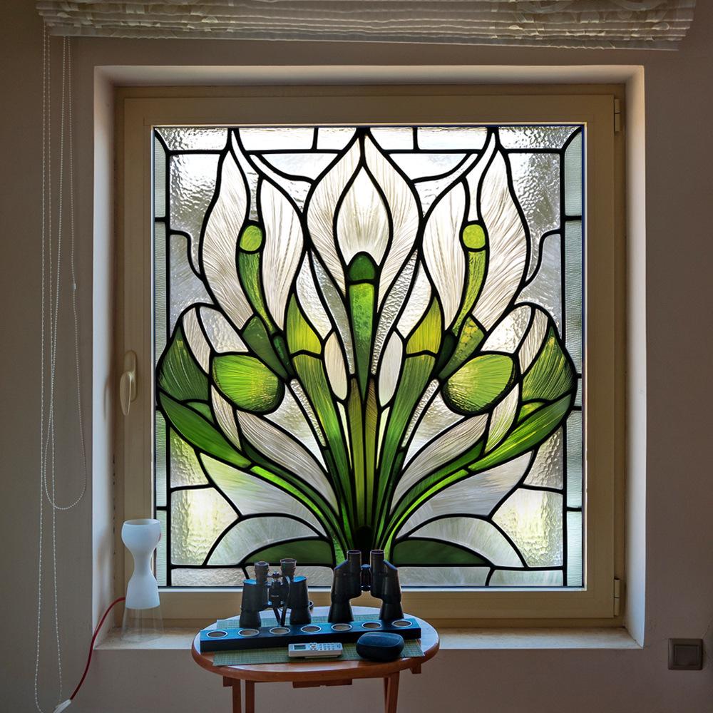 BL301-330 Colored PVC Static Cling Window Film - No Glue Home Decoration