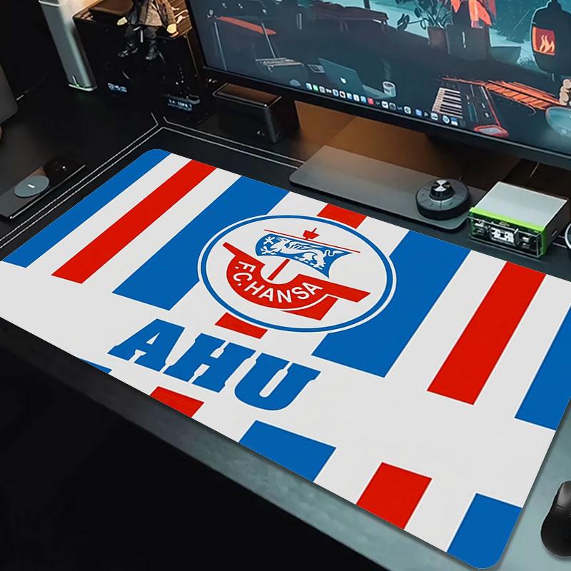 F.C. Hansa Rostock Large Size Mouse Pad Large Gaming Table Cushion Non-slip Laptop Tablet Big Mousepad XXL Mat Mini PC Playmat With Lock Edge