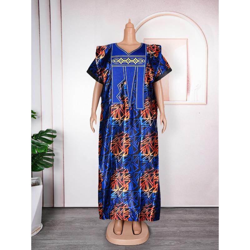 Plus Size Women's New Fashion Print Maxi Dress
