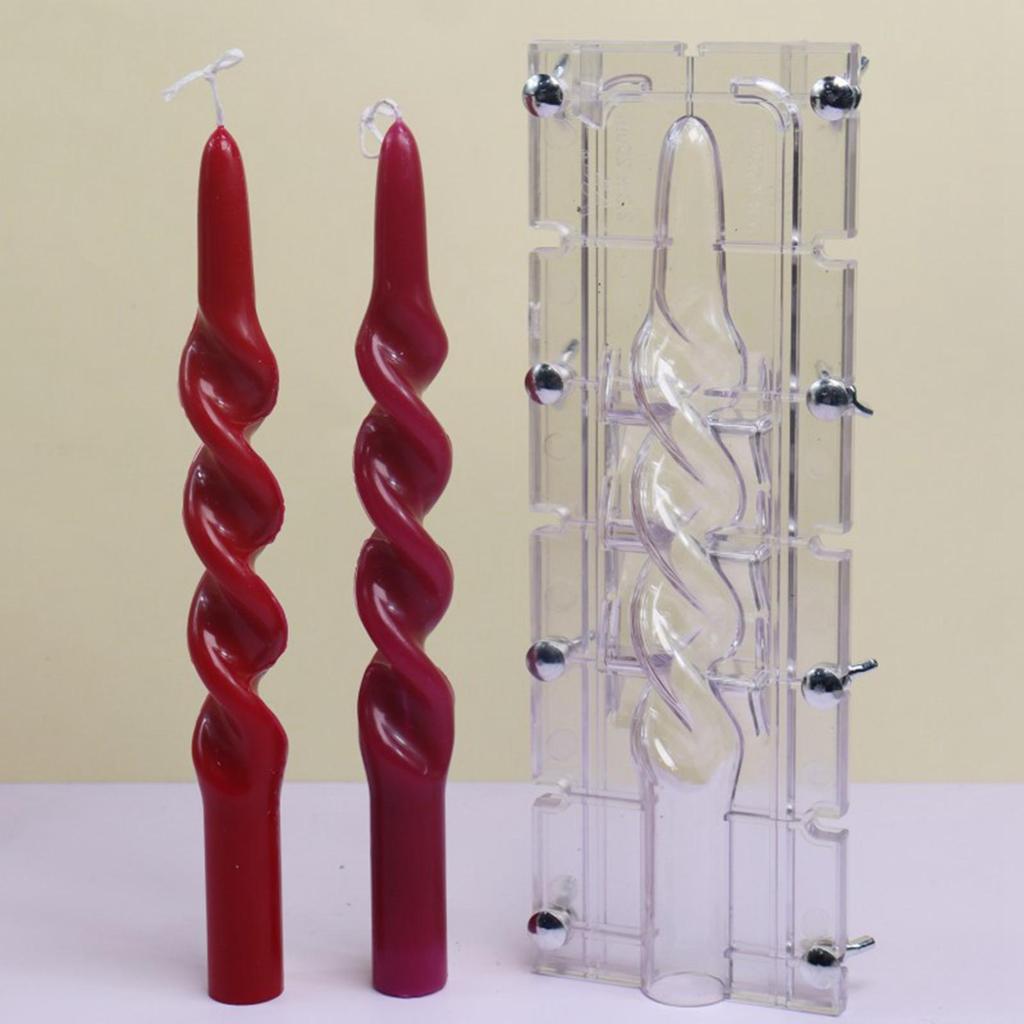 Durable Plastic Silicone Candle Mold Tall Taper Design for Resin Candles Making Tools and Festive Home Décor