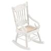 1:12   Miniature Furniture Wooden Rocking Chair for Dolls House Decor Toys (White)