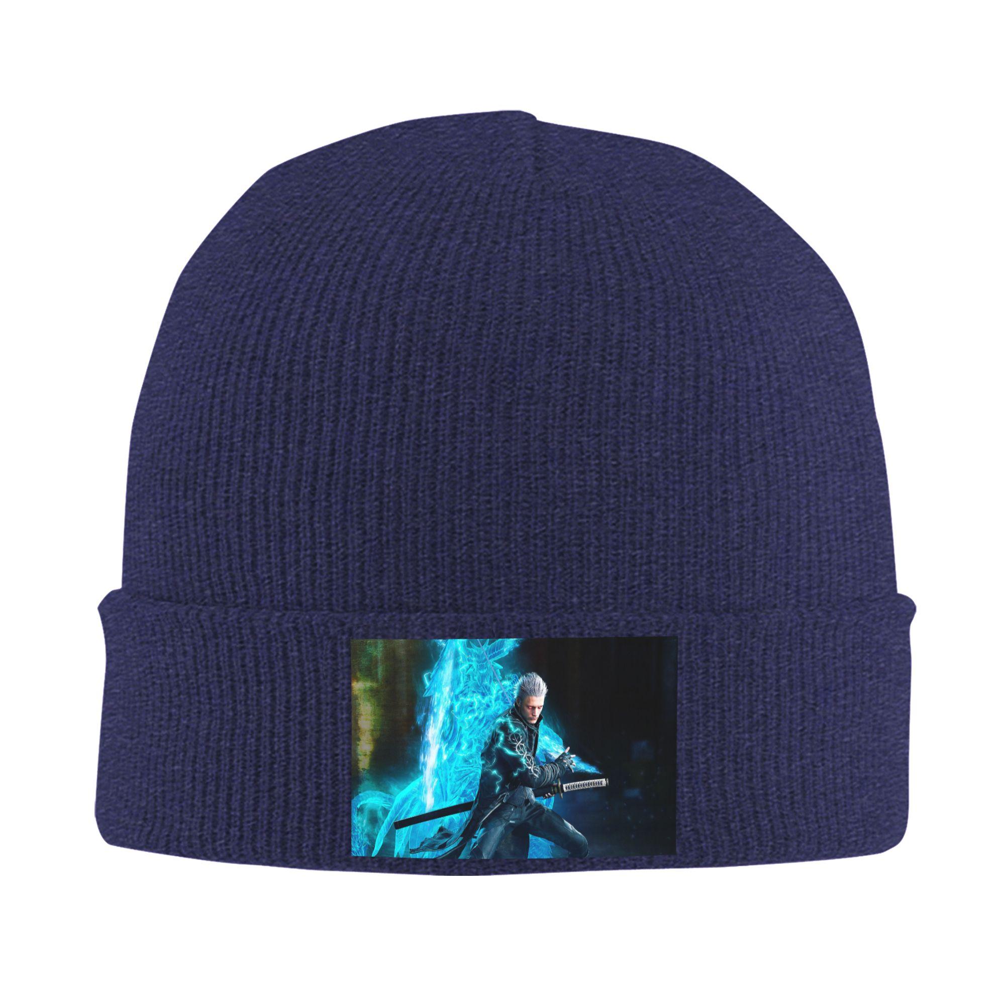 

Vergil From the Devil May Cry Series Winter Skullies Beanies Hat Warm Autumn Knitted Hats Bonnet Caps for Women Men One Size