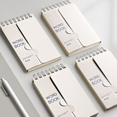 Portable Vocabulary Memory Notepad - Shorthand Spiral Notebook For Planning And Memorization With Cover-Up Feature