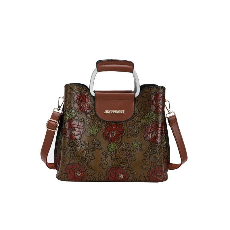 

Женская сумка-тоут с нарисованным цветком пиона, ручная сумка для мамы, съемный плечевой ремень, подходит для ежедневных путешествий, покупок, плечевая сумка ярко-розовый