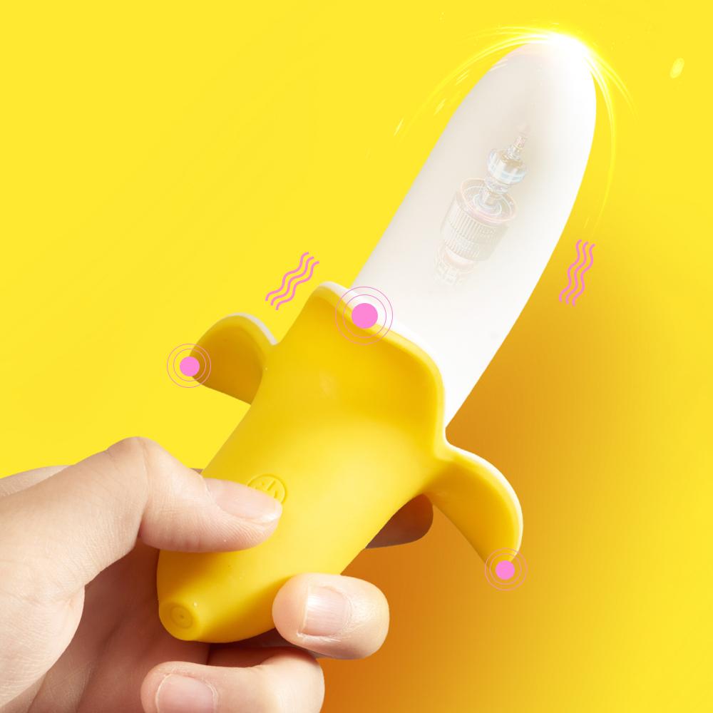 Dildo Vibratorul puternic este pentru femeile vaginale Stimulator de clitoris Accesorii pentru adulți Jucărie sexuală vibrantă cu banane multimodale