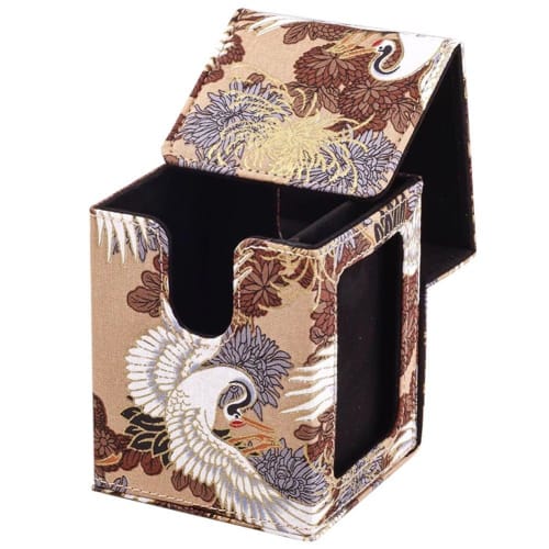 Pinicecore Deck Case, Trading Card Case, Embroidered Card Deck Box, Card Carry Organizer, Vertical Storage with Push Window, Storage Box for Board Gam