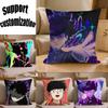 Anime Shigeo Mob Psycho Square Sofa Pillow Cover Solid Color Living Room Home Decor Cushion Case