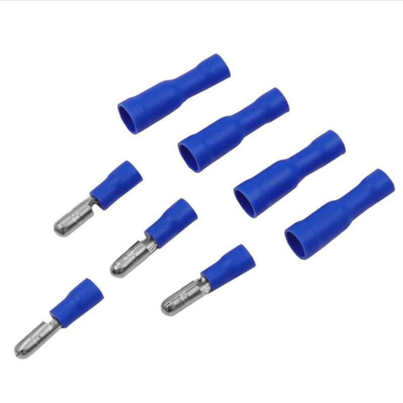 100PCS R Bullet Type Insulated Connecto Female / Male Wire Connectors Butt Crimping Terminal