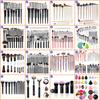DailyQueen 30PCS High Quality GOAT Natural Hair PROFESSIONAL Pink White Black Makeup Brush Set Private Label Make Up Foundation
