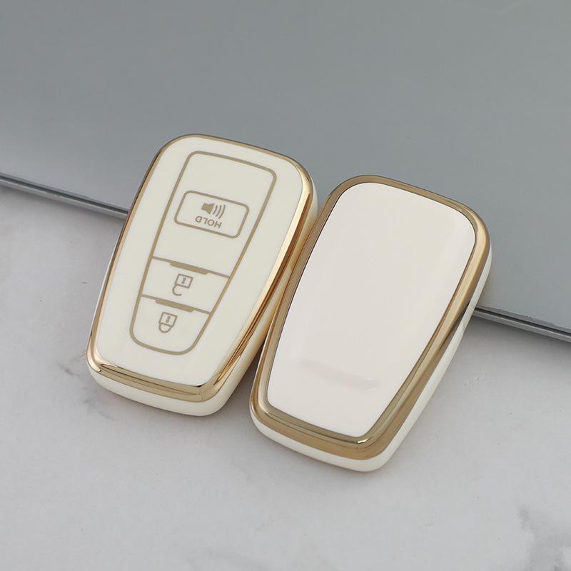 Toyota Crown Corolla Camry Sedan Gold TPU Soft Key Cover for Women