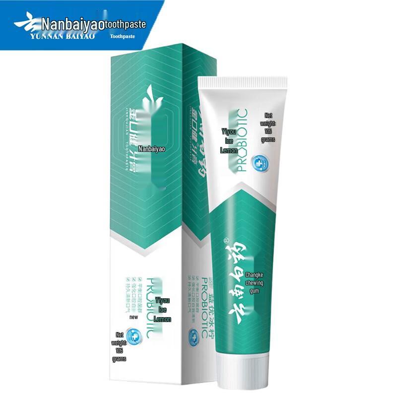 Зубная паста Yunnan Baiyao Jinkoujian Ледяная Лимонно-Мятная