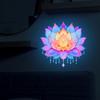 Nachtleuchtfarben Die blühende Lotusblume im Wohnzimmer, Esszimmer, Heimdekoration, Hintergrundwand, Wandaufkleber