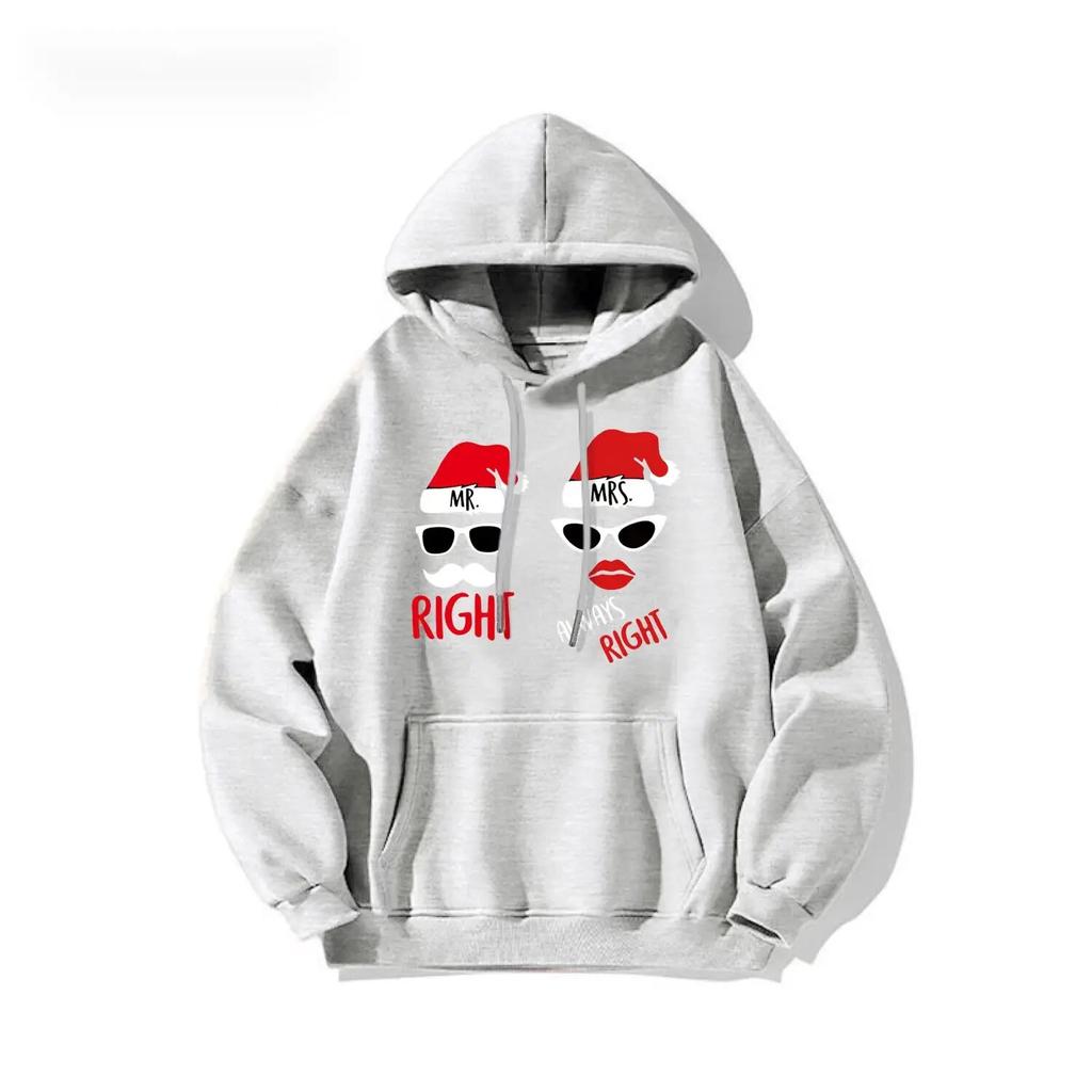 2023 Santa Claus Hooded Sweatshirts Cotton Christmas Printed Oversized Hoodie Unisex's Womens Winter Clothing Cute Party Pullovers Unisex