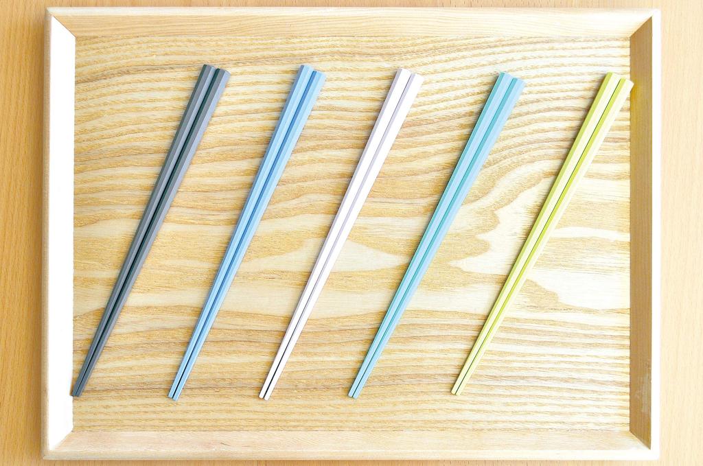 Fujisho Made in Japan Dishwasher Safe Octagonal 5 Pastel Set Pointed Tip 0824 Easy-to-Grip Chopsticks, 23cm, Colors, 5-Piece (Easy-to-Grip, &